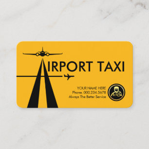 Tarjeta De Visita Servicio de Taxi en Pista de Aeropuerto Letter-A