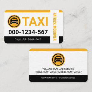 Tarjeta De Visita Servicio de Taxi Fronterizo Especial Cab