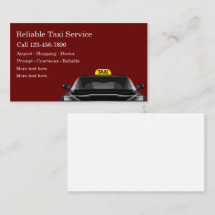 Tarjeta De Visita Servicio de taxi local moderno