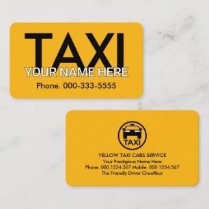 Tarjeta De Visita Servicio de Taxi para Cambiar de Nombre 