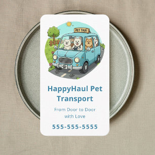 Tarjeta De Visita Servicio de Taxi para Mascotas Chauffeur Moderno S