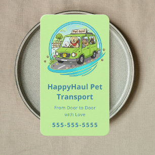 Tarjeta De Visita Servicio de Taxi para Mascotas Concierge Moderno