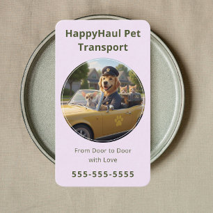 Tarjeta De Visita Servicio de Taxi para Mascotas de Lujo Concierge d