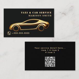 Tarjeta De Visita Servicio de Taxi Profesional