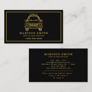 Tarjeta De Visita Servicio de Taxi Profesional