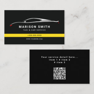 Tarjeta De Visita Servicio de Taxi Profesional