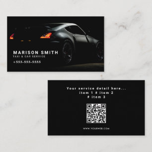 Tarjeta De Visita Servicio de Taxi Profesional