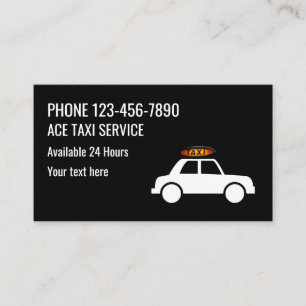 Tarjeta De Visita Servicio de Taxi Simple Moderno