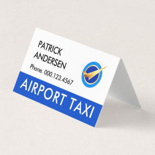 Tarjeta De Visita Servicio de Taxis del Aeropuerto Conduciendo