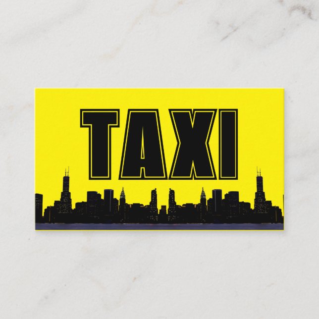 Tarjeta De Visita Servicio de taxistas de línea aérea de la ciudad d (Anverso)