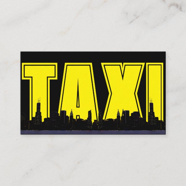 Tarjeta De Visita Servicio de taxistas de línea aérea de la ciudad d (Anverso)