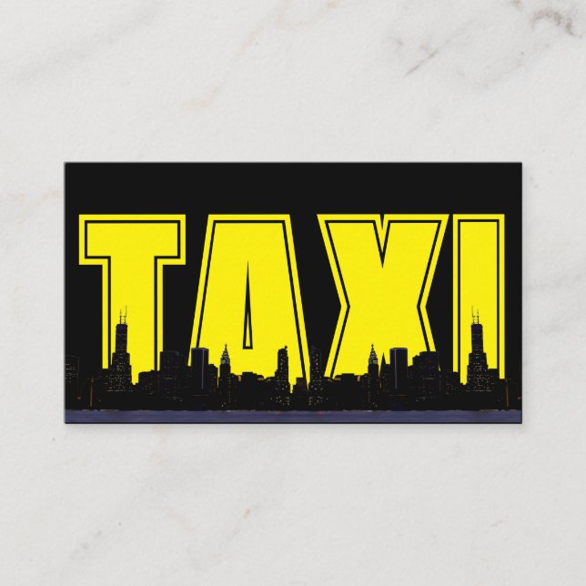 Tarjeta De Visita Servicio de taxistas de línea aérea de la ciudad d (Anverso)