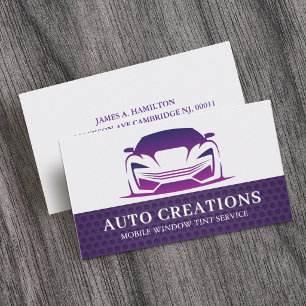 Tarjeta De Visita Servicio de Tintado de Ventanas para Autos y Coche