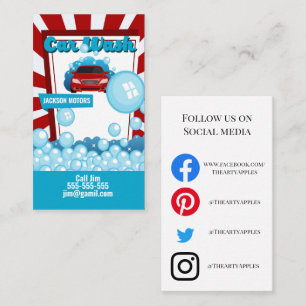 Tarjeta De Visita Servicio de tintorería de venta de automóviles d