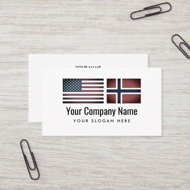 Tarjeta De Visita Servicio de traductores en inglés y noruego (Anverso/Reverso In Situ)