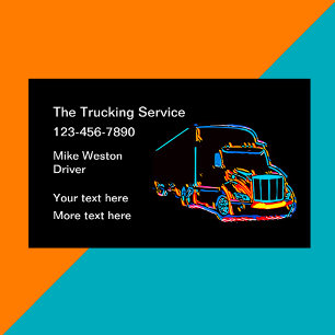 Tarjeta De Visita Servicio de transporte de camiones Camionero