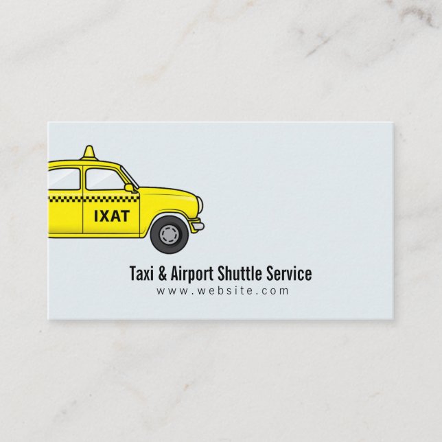 Tarjeta De Visita Servicio de transporte en taxi y aeropuerto (Anverso)