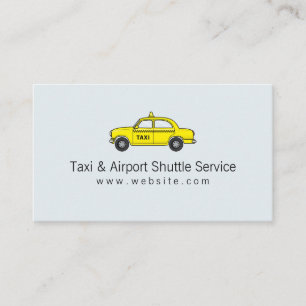 Tarjeta De Visita Servicio de transporte en taxi y aeropuerto