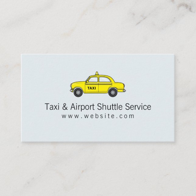 Tarjeta De Visita Servicio de transporte en taxi y aeropuerto (Anverso)