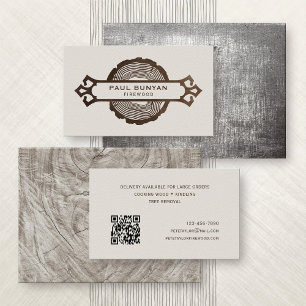 Tarjeta De Visita Servicio de troncos de leña para leñadores