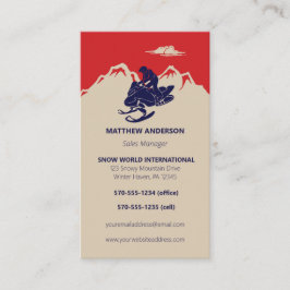 Tarjeta De Visita Servicio de ventas de Snowmobile vertical