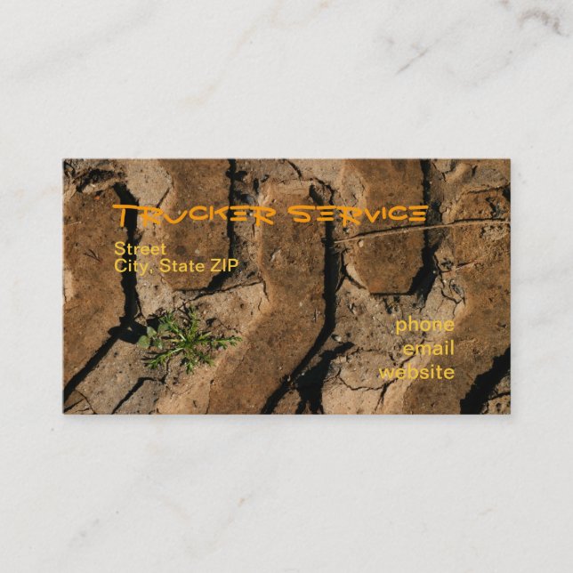 Tarjeta De Visita Servicio del camionero (Anverso)