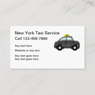 Tarjeta De Visita Servicio del taxi de Nueva York