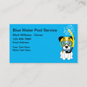 Tarjeta De Visita Servicio divertido de piscinas Nuevo