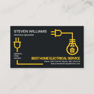 Tarjeta De Visita Servicio eléctrico de cableado de circuito eléct