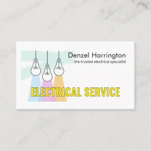 Tarjeta De Visita Servicio Eléctrico de Luces Creativas Brillantes h