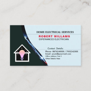 Tarjeta De Visita Servicio eléctrico doméstico con experiencia