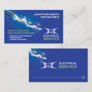 Tarjeta De Visita Servicio eléctrico, electricista
