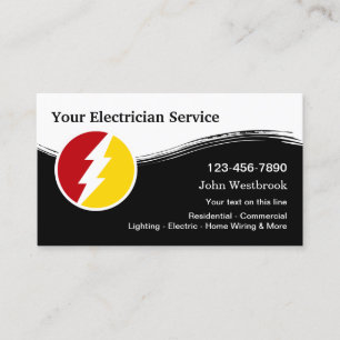 Tarjeta De Visita Servicio eléctrico moderno