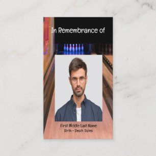 Tarjeta De Visita Servicio en memoria Invite a Bowling Lane Bowler
