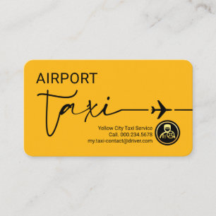Tarjeta De Visita Servicio Especial de Taxi de Avión