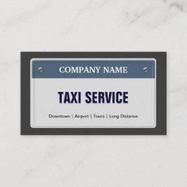Tarjeta De Visita Servicio Limo & Taxi - Plate con licencia de Guay