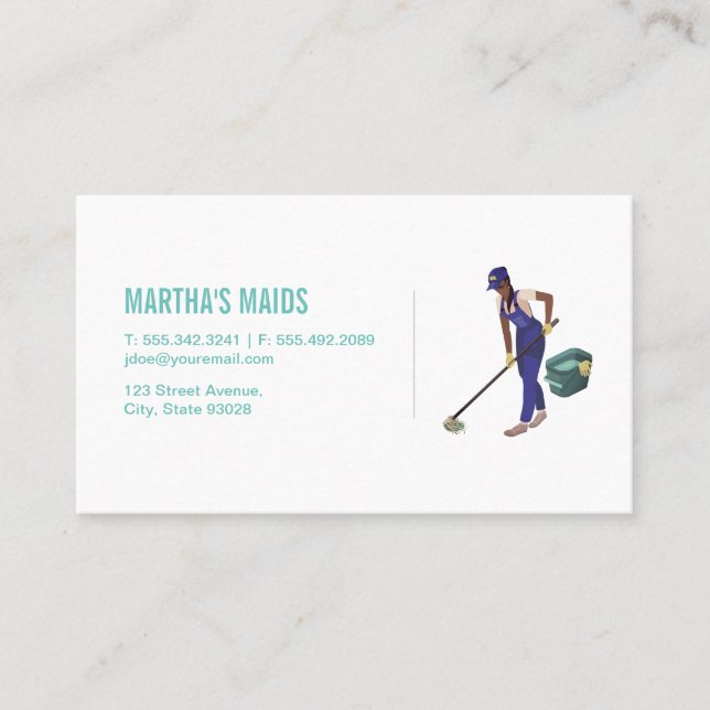 Tarjeta De Visita Servicio Maid (Anverso)