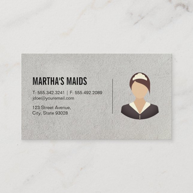 Tarjeta De Visita Servicio Maid (Anverso)