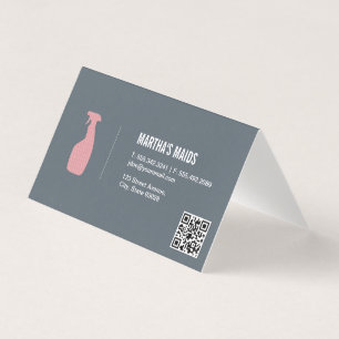 Tarjeta De Visita Servicio Maid   Código QR