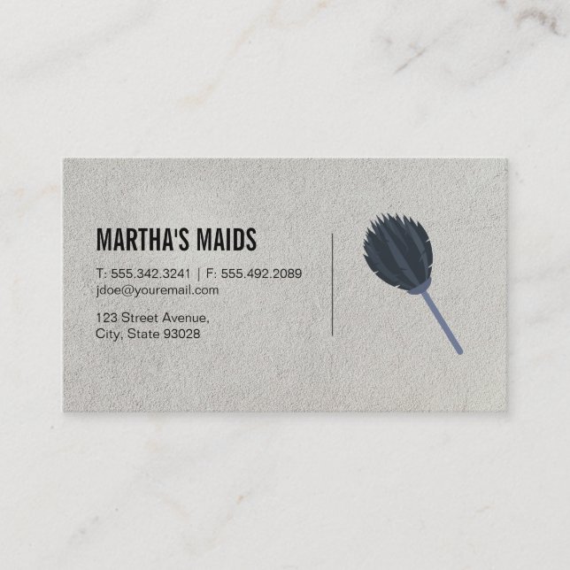 Tarjeta De Visita Servicio Maid | Dormitorio (Anverso)