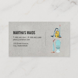 Tarjeta De Visita Servicio Maid Equipo de limpieza de productos