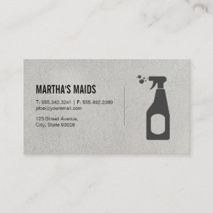 Tarjeta De Visita Servicio Maid Limpieza de rociado