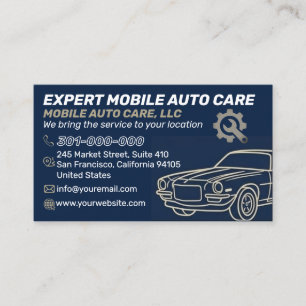 Tarjeta De Visita Servicio Mecánico Reparación Automática y Especial