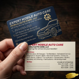 Tarjeta De Visita Servicio Mecánico Reparación Automática y Especial