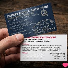 Tarjeta De Visita Servicio Mecánico Reparación Automática y Especial