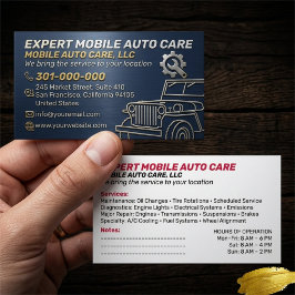 Tarjeta De Visita Servicio Mecánico Reparación Automática y Especial