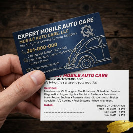 Tarjeta De Visita Servicio Mecánico Reparación Automática y Especial