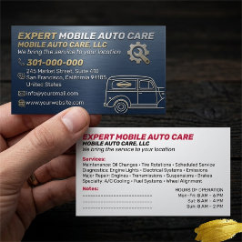 Tarjeta De Visita Servicio Mecánico Reparación Automática y Especial