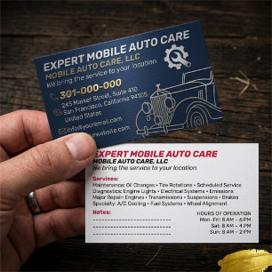 Tarjeta De Visita Servicio Mecánico Reparación Automática y Especial