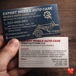 Tarjeta De Visita Servicio Mecánico Reparación Automática y Especial